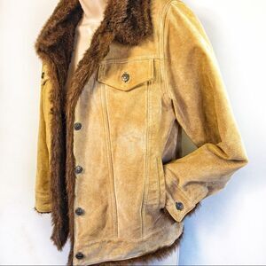 Wilsons Suede Button-Front Jacket Sz L (Girls)